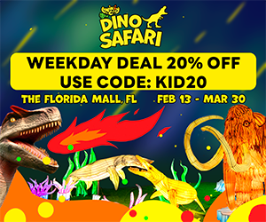 Don't miss Lumino City's Dino Safari at the Florida Mall February 13-March 30th