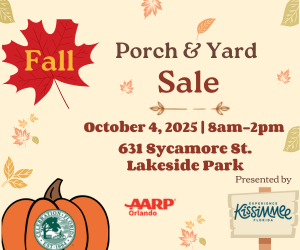Don't miss Celebration's Fall Porch & Yard Sale on October 4th