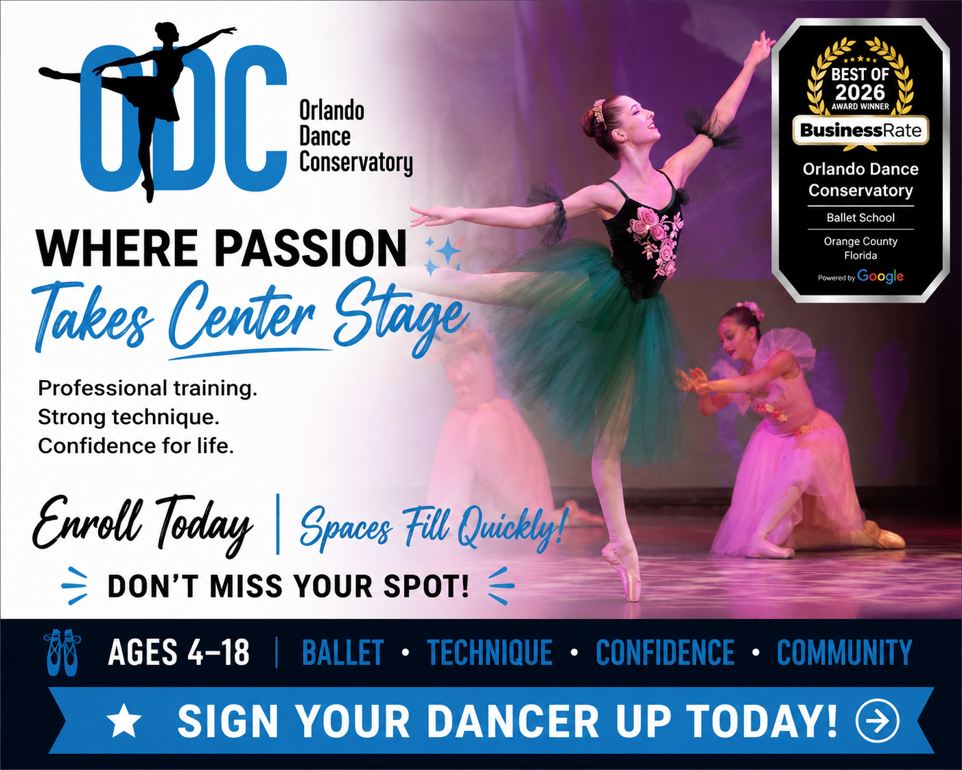 Check out Orlando Dance Conservatory for all your dance needs!