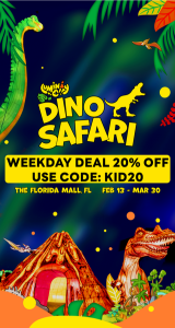 Don't miss LuminoCity's Dino Safari at Florida Mall February 13-March 30th