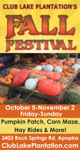 Club Lake Plantation hay rides, corn maze, toddler maze, pumpkin patch & more!