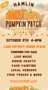 Don't miss Hamlin's Pumpkin Palooza on October 5th!