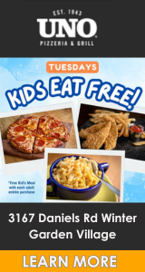 Kids Eat FREE every Tuesday at UNO Winter Garden!