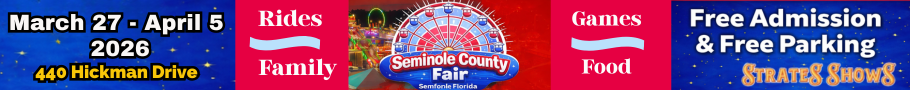Don't miss the Seminole County Fair March 27-April 5th 2026