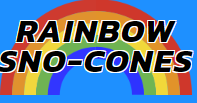Rainbow Sno-Cones Shaved Ice