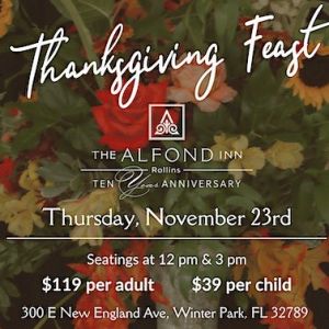 Alfond Inn's Thanksgiving Feast