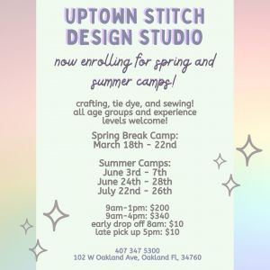 Uptown Stitch Design Studio Summer Camp