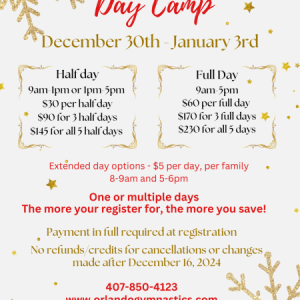 Orlando Gymnastics Winter Break Camp