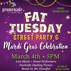 Sunset Walk's Fat Tuesday Street Party