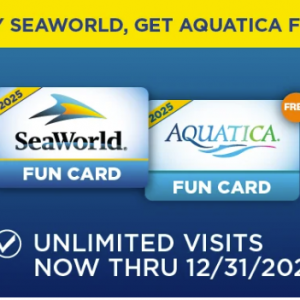 BOGO Fun Card SeaWorld & Aquatica