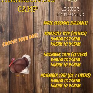 Tainas Volleyball Thanksgiving Break Camp