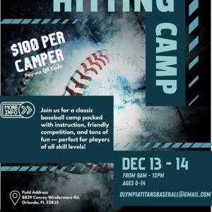Olympia Titans Baseball Winter Break Camp