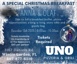 UNO's Pizzeria Special Breakfast with Anna & Olaf