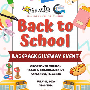 Crossover Church's Back to School Backpack Giveaway Event