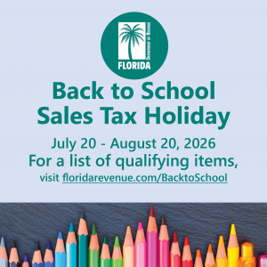 Back to School Sales Tax Holiday